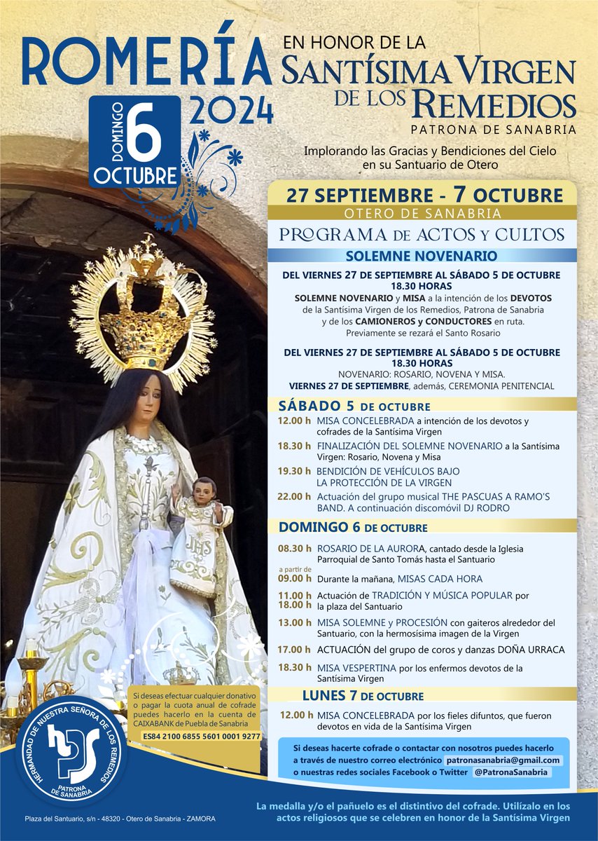 Romeraía en honor a la Santísima Virgen de los Remedios 2024 Otero de Sanabria